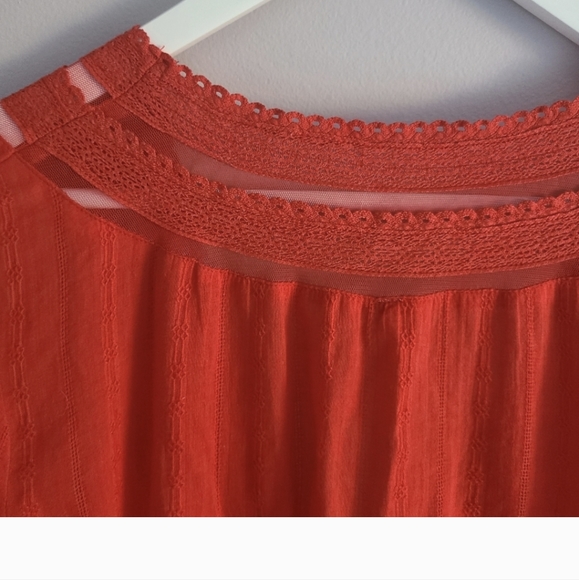 Free People Red Boho Top - Picture 6 of 6